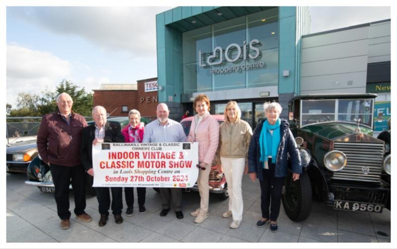 Ballinakill Vintage & Classic Car Club to host Indoor Motor Show at Laois Shopping Centre