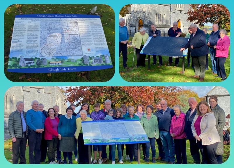 In Pictures: Laois village unveils commemorative sign for local mass paths