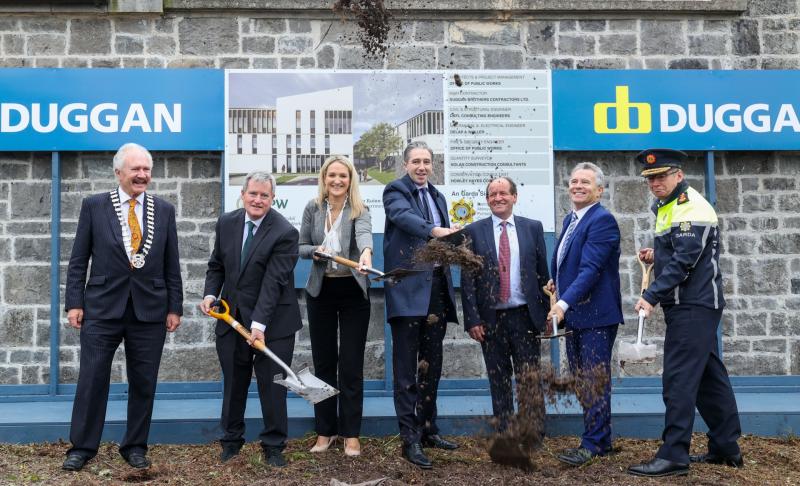 Taoiseach Simon Harris turns sod on €30m upgrade of Portlaoise Garda Station