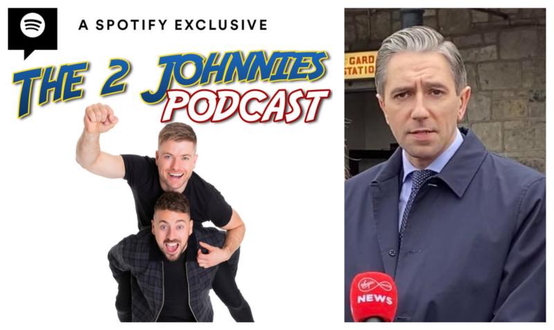Simon Harris discusses recent Portlaoise visit on The 2 Johnnies Podcast