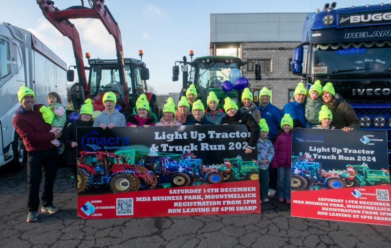 Laois Macra club to gift Down Syndrome group with Christmas truck and tractor run proceeds
