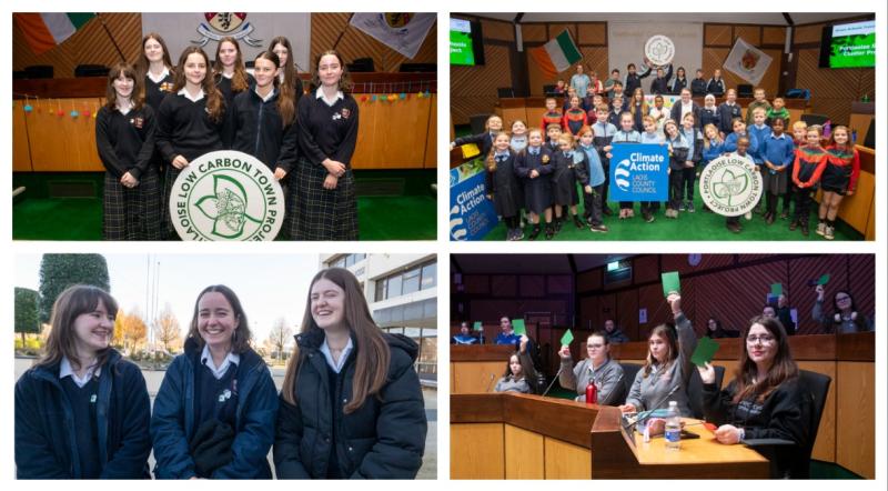 PICTURES: Students from all 10 Portlaoise schools cluster together for greener travel