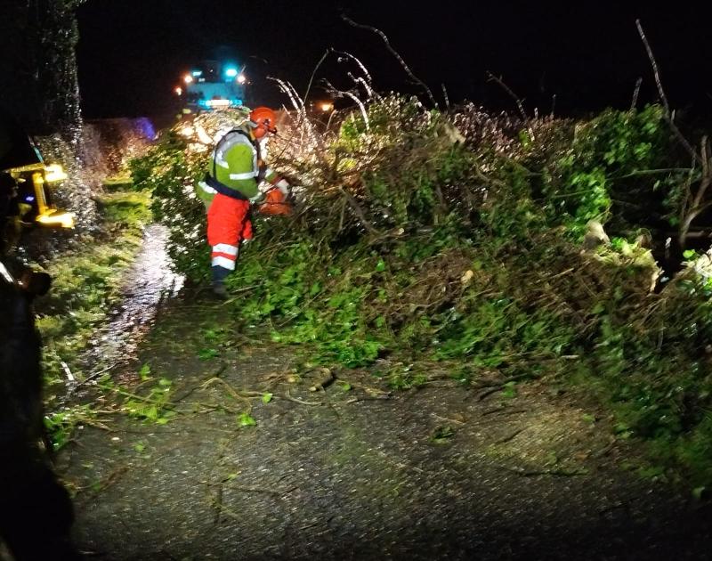 One person taken to hospital as Laois fire services attend 50 callouts during Storm Darragh