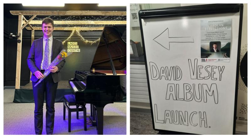 Laois pianist David Vesey launches debut album in tribute to famous Irish composer