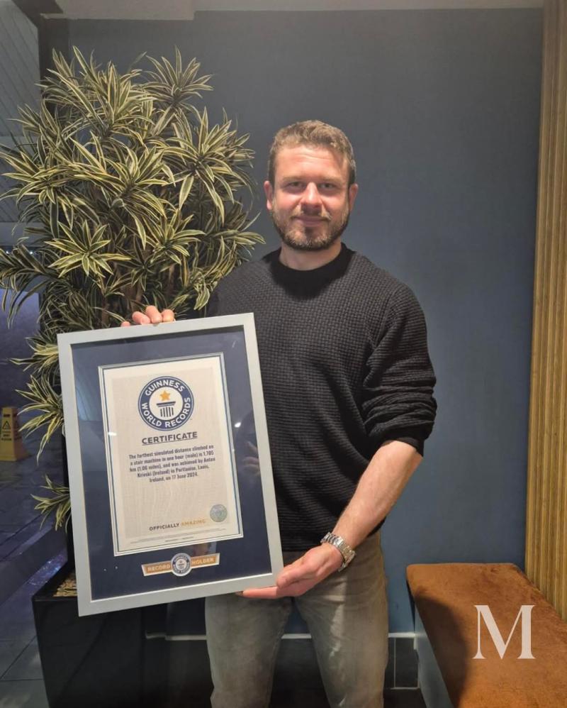 Portlaoise gym-goer achieves Guinness World Record 