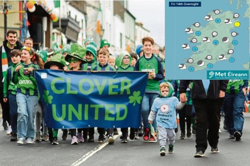 Oh dear: Laois temperatures falling to -3°C this St Patrick's weekend