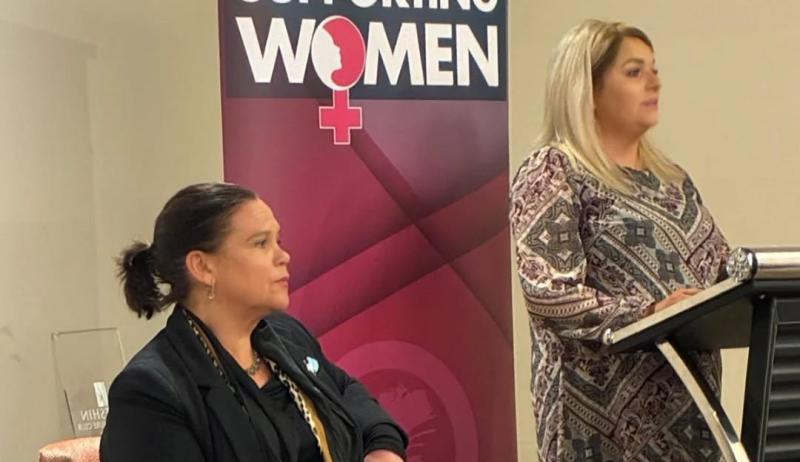 'How many more health scandals do we need?': Sinn Féin's Mary Lou McDonald cries as Laois women tell their stories