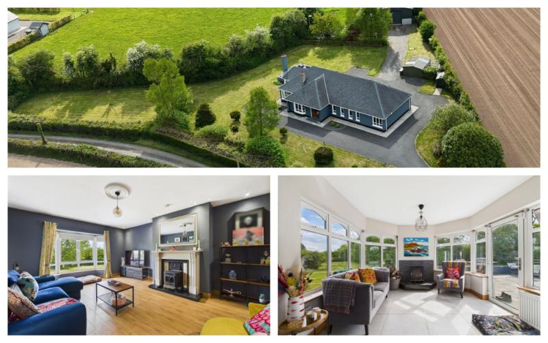 PICTURES: Stunning Laois bungalow with over an acre and massive garage 