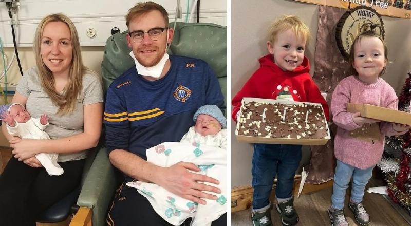 Laois teacher's 1,000km 'thank you tour' for twin babies' amazing survival