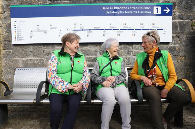 Laois Age Friendly Older People's Council attend the unveiling of Ballybrophy train station's Age Friendly Award in April. Photo: Jason Clarke