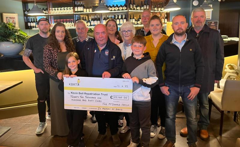 Bereaved Laois family raise over €22,000 for charity