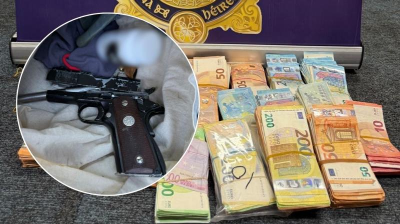 BUSTED! High-powered gun and cash seized during major crime operation in Dublin