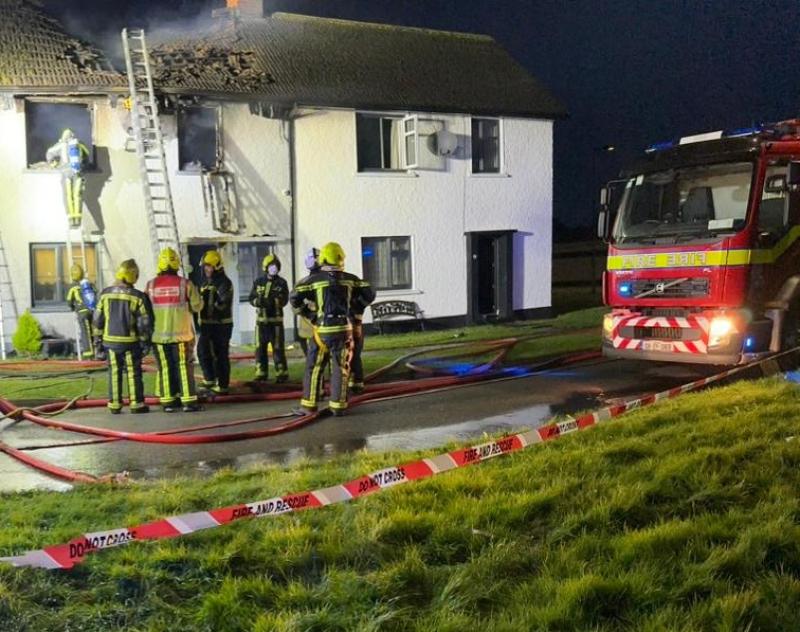 House badly damaged in fire in midland town