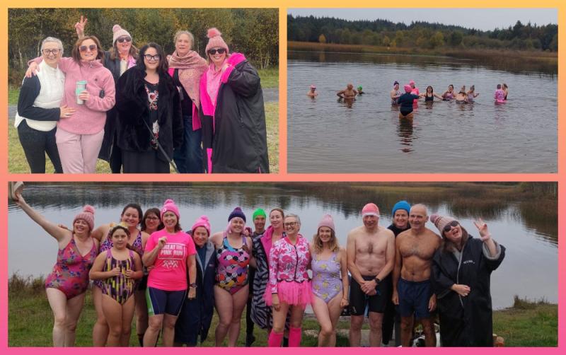 PICTURES: Hardy swimmers jump in Portarlington lake for Laois Swim in Pink