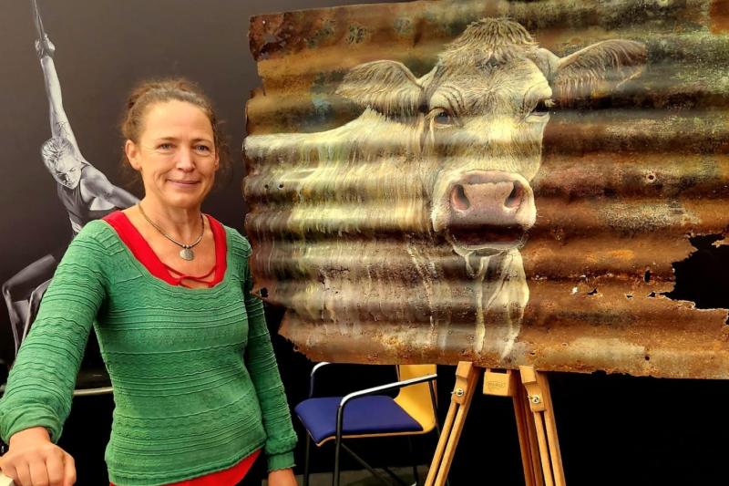 Laois Offaly artist's corrugated iron paintings a big hit
