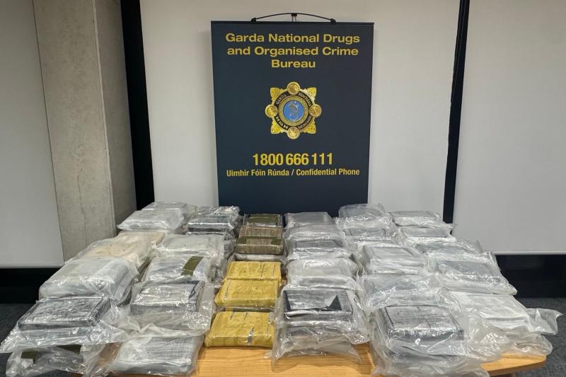 Gardaí arrest man seize over €8 million in cocaine in Laois