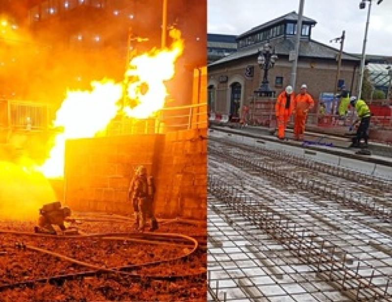 Laois company helps repair Dublin Luas bridge following dramatic fire