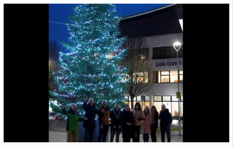 WATCH: Locals get into the festive spirit as Laois lights up for Christmas