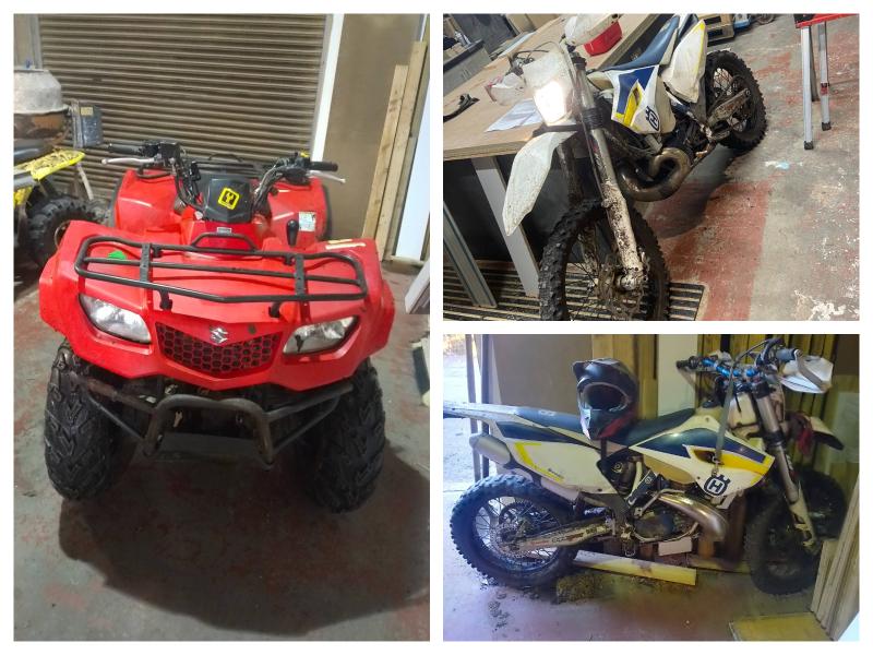 Garda&iacute; issue appeal over quad and motorbike stolen in Laois