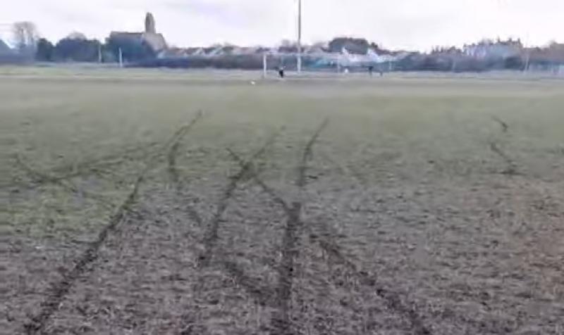 'Mindless act of vandalism' scramblers blamed for damage to Laois soccer pitch