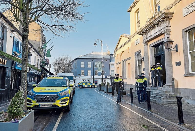 Laois man captured on CCTV with knife and smashing window