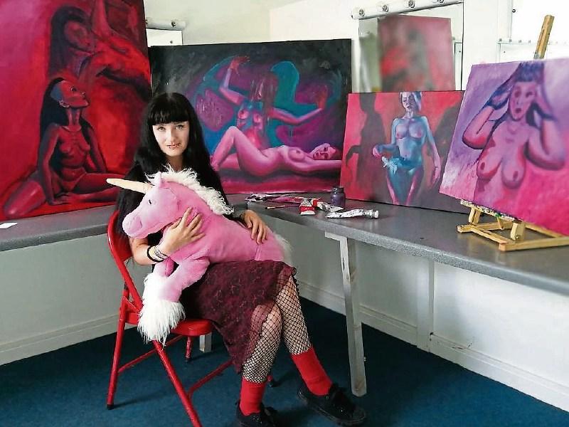 Portlaoise's Rebecca Deegan puts finishing touches to her first major art exhibition in Dublin