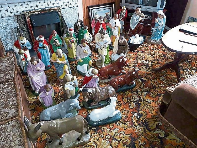 The repaired nativity figurines in Brian Lynch's sitting room