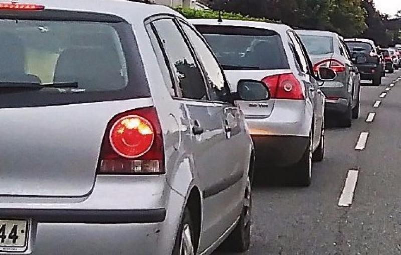 Ploughing Traffic heavy on Portlaoise Mountmellick Raod