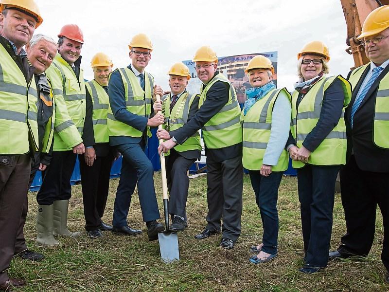 Housing minister Simon Coveney turns the sod on the €5million housing