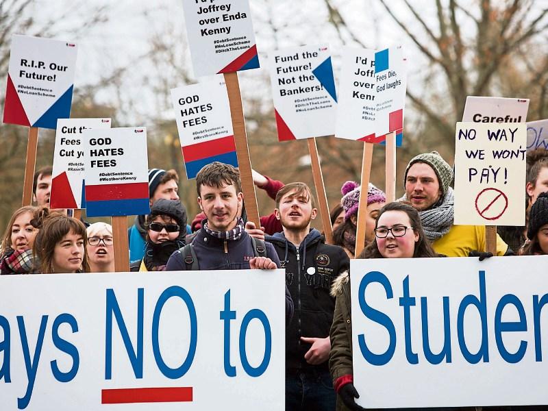 Student protest against fees at University of Limerick