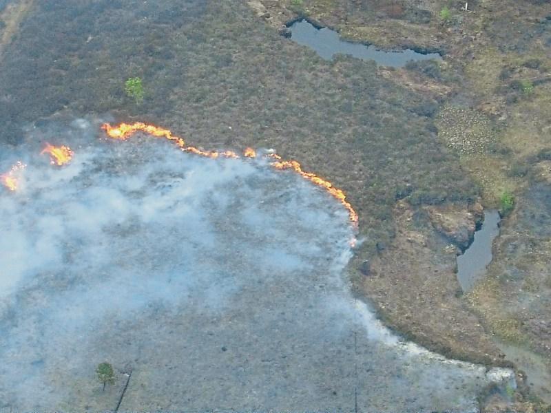 Three men hospitalised with smoke inhalation after attending Laois bog fire