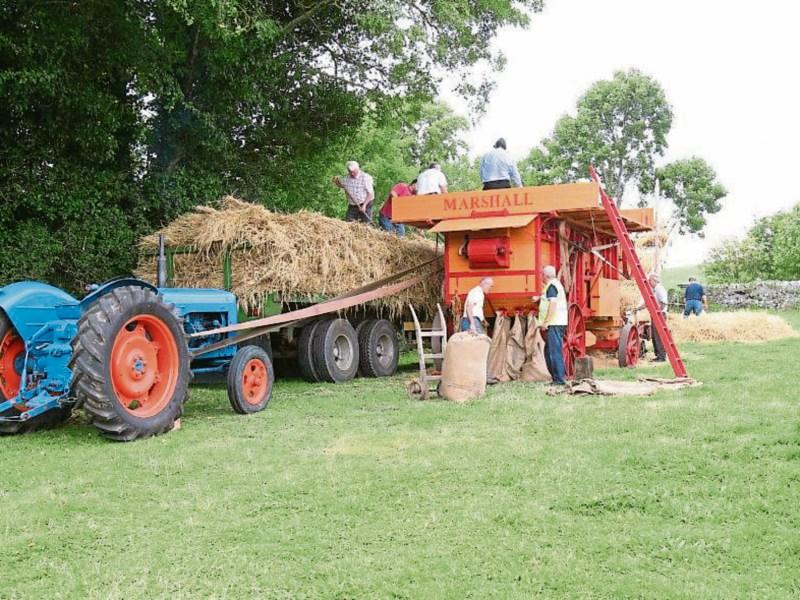 Vintage farm threshing at Ballyreilly.