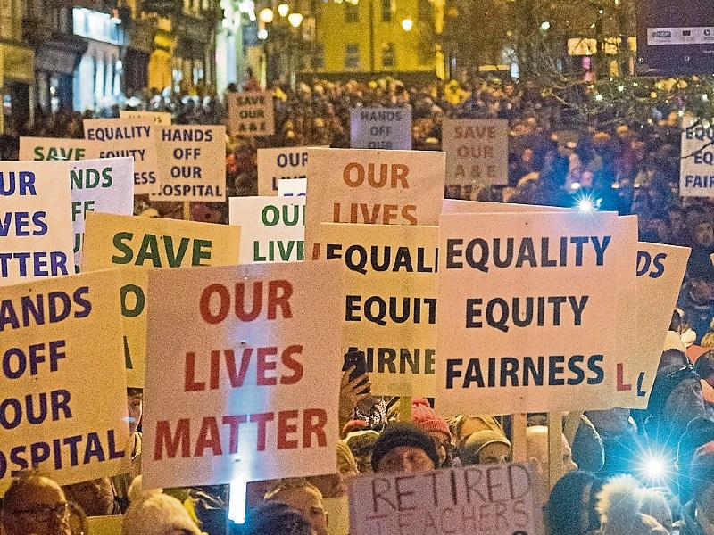 Young and old in Laois rely on Portlaoise hospital say marchers