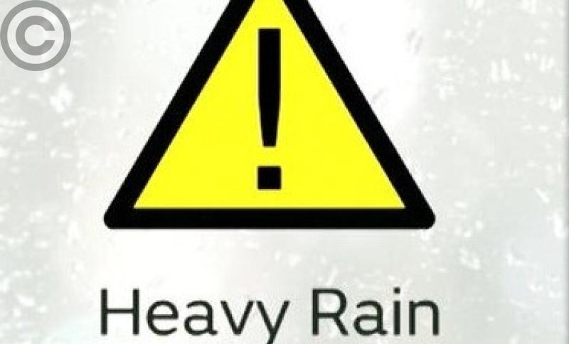 WEATHER ALERT: Met Éireann issues rainfall warning for five counties
