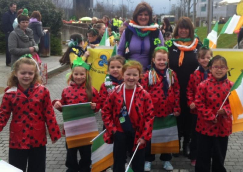 The Portlaoise Triogue Ladybird Unit who were marcking in the Portlaoise St Patrick's Day parade