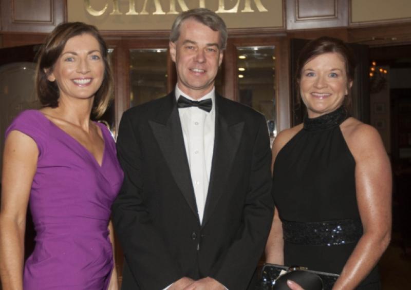Anna Duggan, Paul Maloney and Maeve Toomey at the Laois Chamber of Commerce Black Tie Ball in the Portlaoise Heritage Hotel.Picture: Alf Harvey/hrphoto.ie