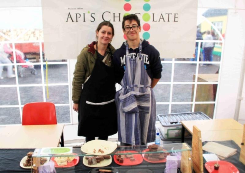 At the official opening of Lisduff Adventure Farm, Errill, Co.Laois, Maria Lukacova and Andrej Olan of API'S Chocolate.  Photo:Tim Keane.