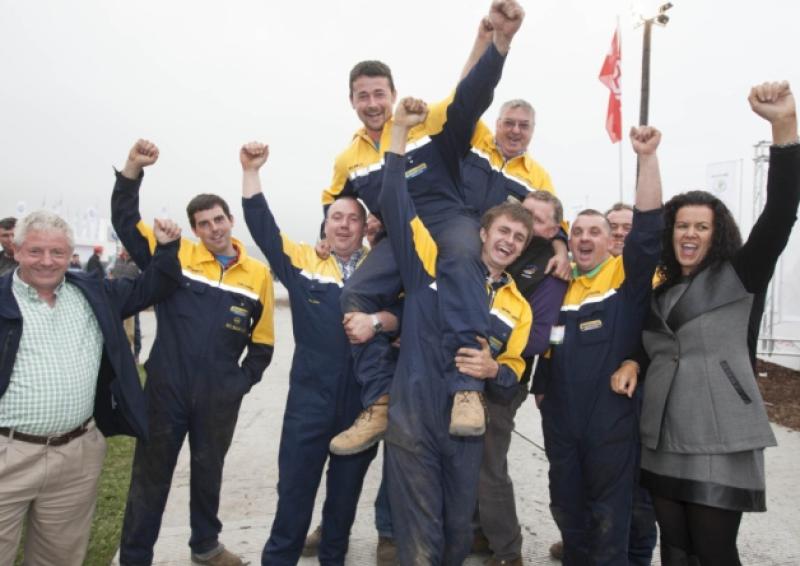 Laois ploughing celebrate wins for Padraig Brandon and Patsy Condron on day 1 at the National Ploughing Championships at Ratheniska, Co Laois.Picture: Alf Harvey/hrphoto.ie