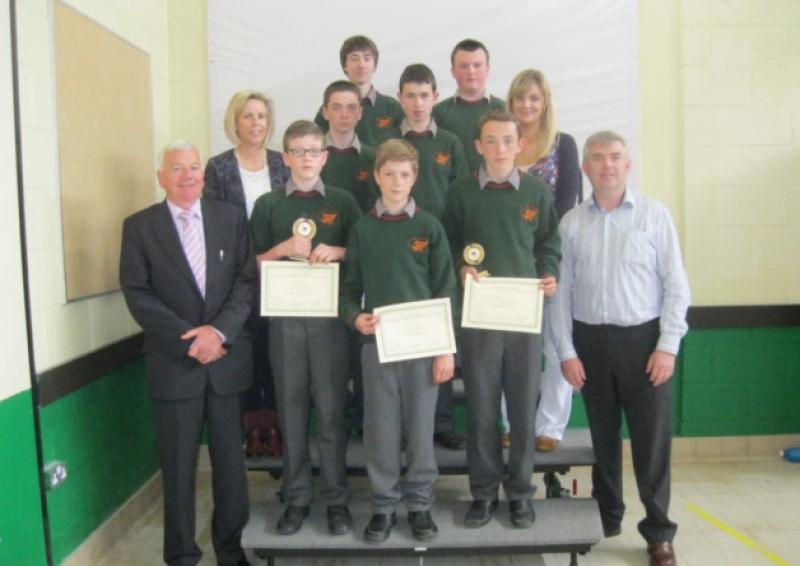 Junior winners in the St Fergal's Rathdowney entrepeneur project.