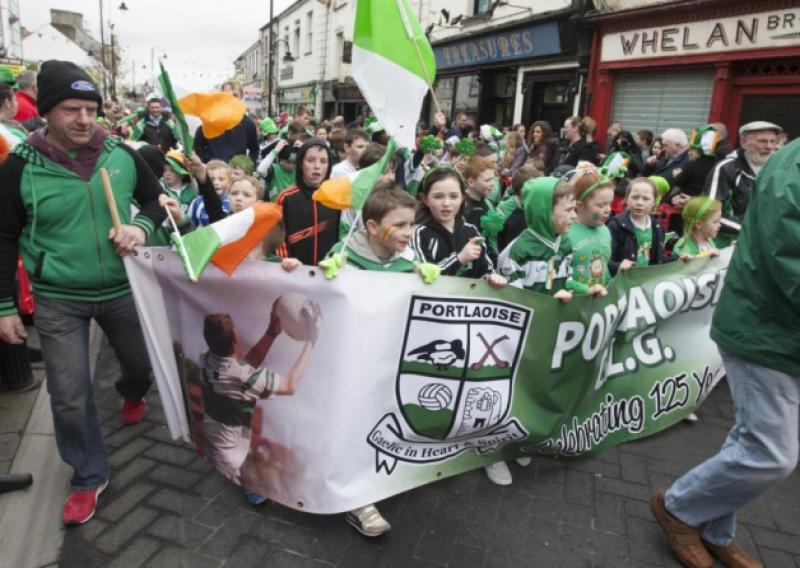 Portlaoise GAA Juveniles in the Portlaoise St. Patrick's Day parade.Picture: Alf Harvey/hrphoto.ie