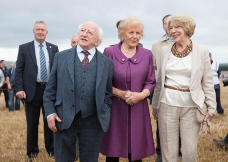 President Higgins visiting the plots at the 2014 National Ploughing Championships at Ratheniska, Co. Laois.Picture: Alf Harvey/HRPhoto.ie