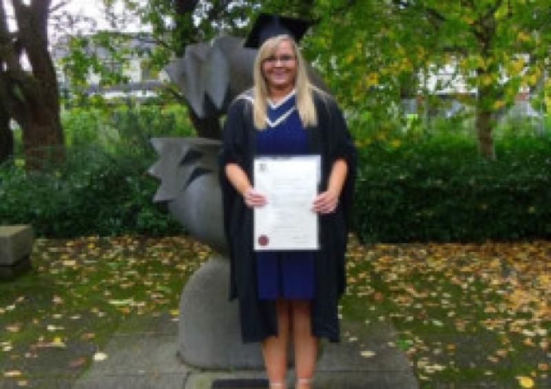 Gillian Osborne, Forest, Mountrath, daughter of Josie and the late Johnny Osborn, who recently graduated from Athlone Institute of Technology with a Bachelor's Degree in Business.