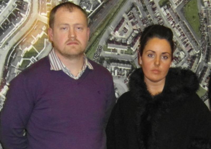 Donna Adams Marum, Stephen Greene, Amanda McGinley and Tracy Harding at the meeting to campaing for ramps in Portlaoise's estates following the death of Stephen and Amanda's daughter Maria.