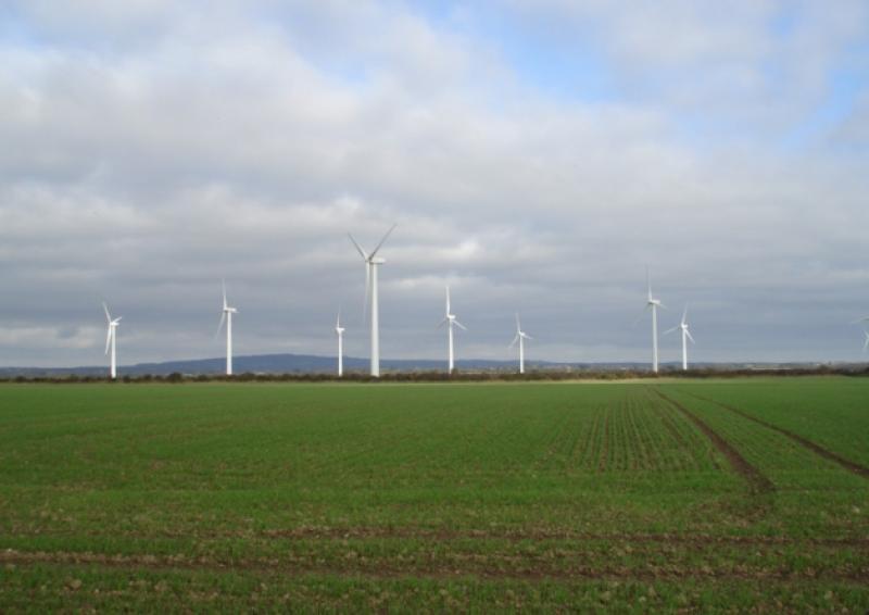 Wind turbine farm.