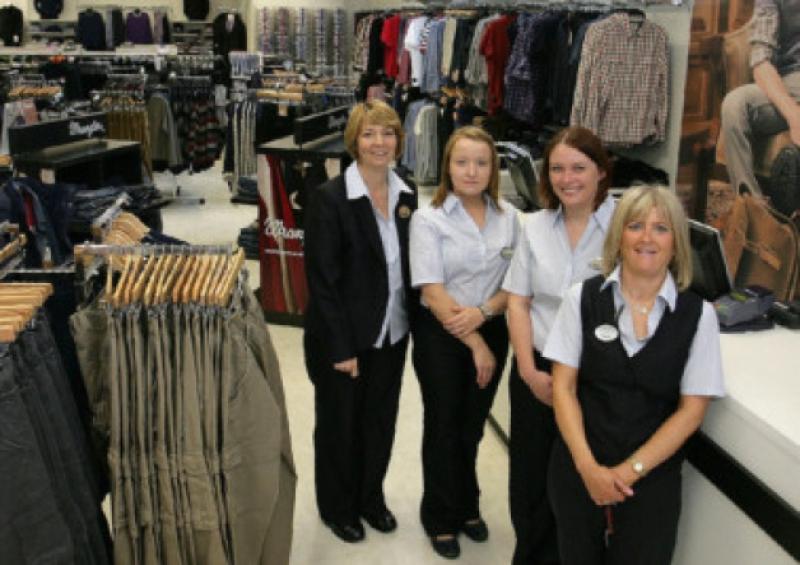 Staff members  at the new Shaws new Department Store in Portlaoise - Margaret Delaney , Jennifer Carter , Roisin Gavin and Teresa Meredith .    Photo: Michael Scully.