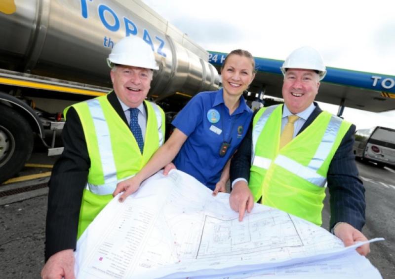 Paul Candon, Marketing and Corporate Services Director at Topaz on right at the the announcement of plans for a new service station near Dublin Airport. PIC: MAXWELLS NO FEE