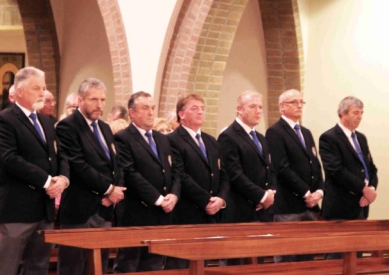 Members of The Association of Retired Prison Officers (ARPO) at the Annual Mass for Deceased Members of the Irish Prison Service in St. Peter and Pauls Church, Portlaoise.