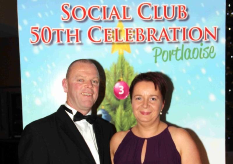 At the An Post (Portlaoise) Social Club's 50th Anniversary Celebration in the Portlaoise Heritage Hotel, John and Liz O'Loughlin.  Photo:Tim Keane.