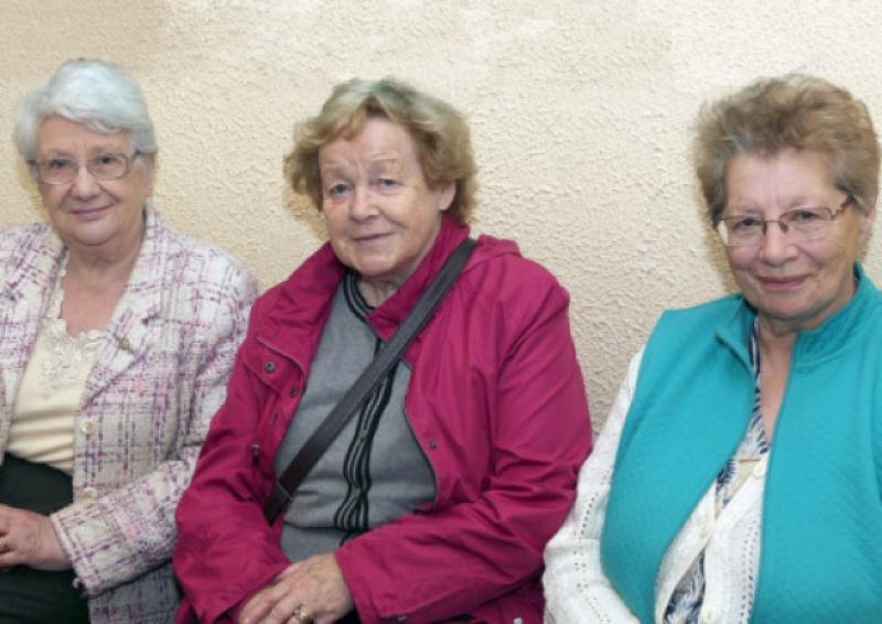 Marie McCraith, Anna & Peggy Bergin at the Clough NS Green Flag ceremony.          Photo: Michael Scully.