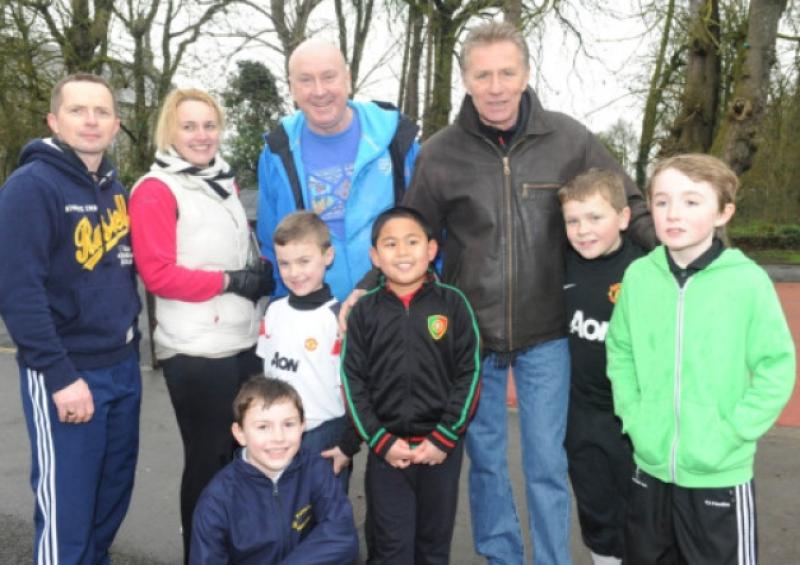 St Peter's National School, Monaterevin. Sen. Eamon Coughlan is visiting them to celebrate their Active School's programme. John Whelan, Astive School Committe.  Photo. Jimmy Fullam.